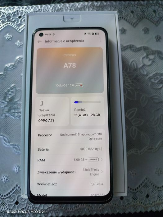 Oppo  A78 5 G. .