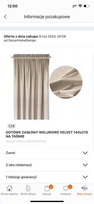 4 zasłony welurowe na taśmie zaciemniające beżowe Kristi 140x270