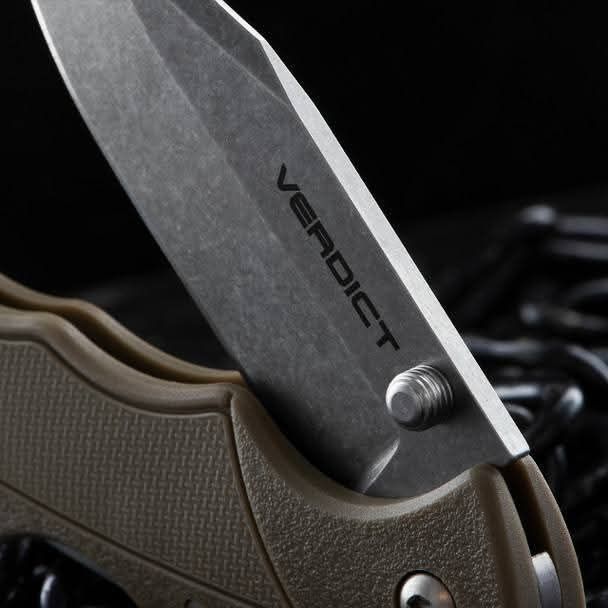 Cold Steel Verdict Flat Dark Earth GFN, отличное качество без нюансов,Tri-Ad Lock , рабочий нож на карман ,Code-4
