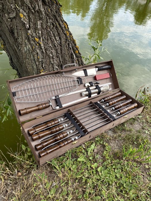 Набір шампурів в кейсі 8 шампурів ручна робота