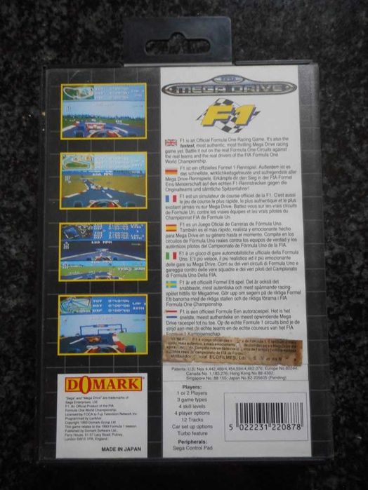 F1 SEGA Mega Drive