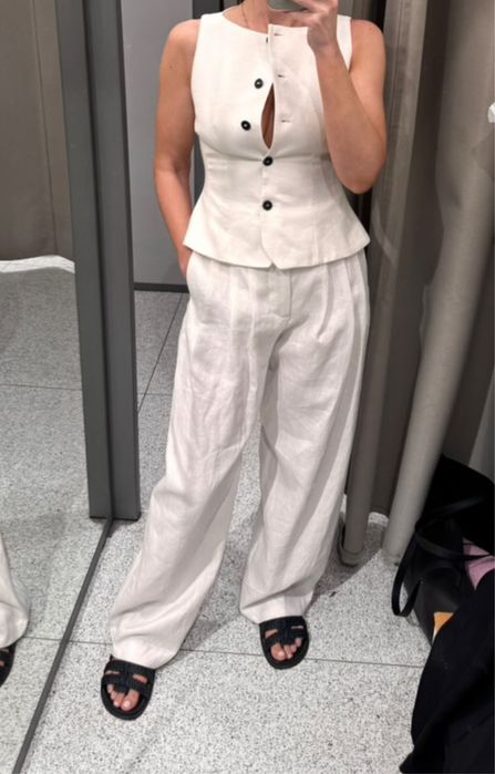 Новые льняные брюки Zara XC