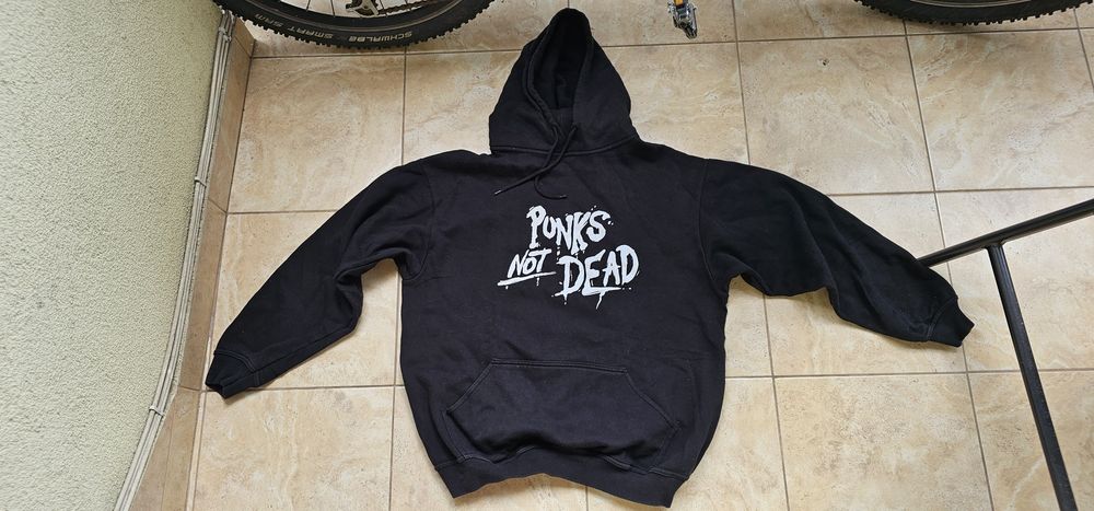Punkt Not Dead męska bluza z kapturem rozmiar L firmy Promodo wymiary na zdjęciach