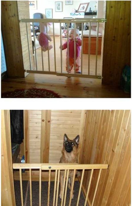 Drewniana Barierka Bramka Ochronna z Zestawem Montażowym REGULOWANA !