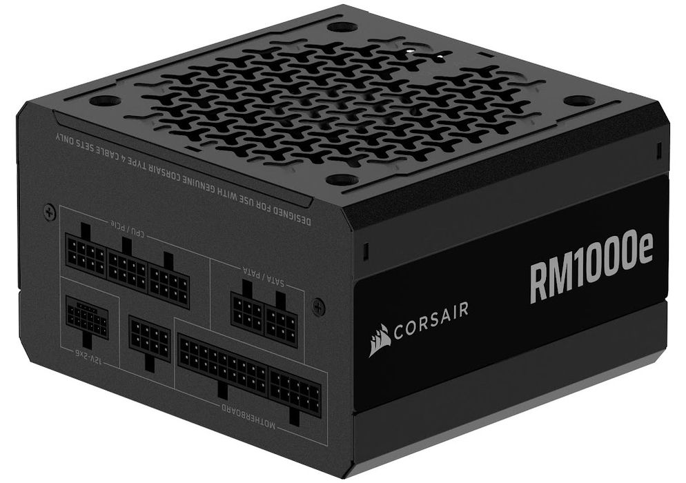 Блок живлення Corsair RM1000e 2025 (ATX, 1000 Вт, 80 PLUS Gold, повністю модульний) (CP-9020297-EU)