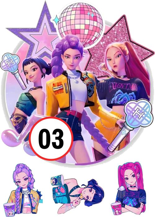 Pan Opłatek na tort - DEMON HUNTERS Łowczynie Demonów A4