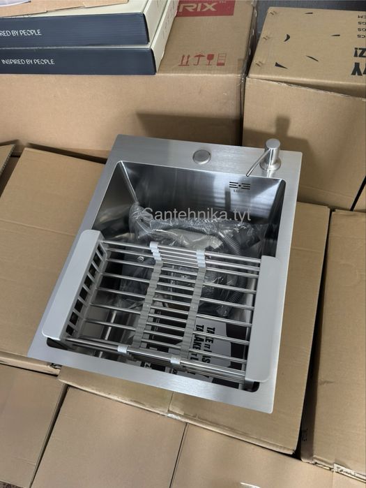 Кухонная мойка Lidz 40*50 Brushed Steel