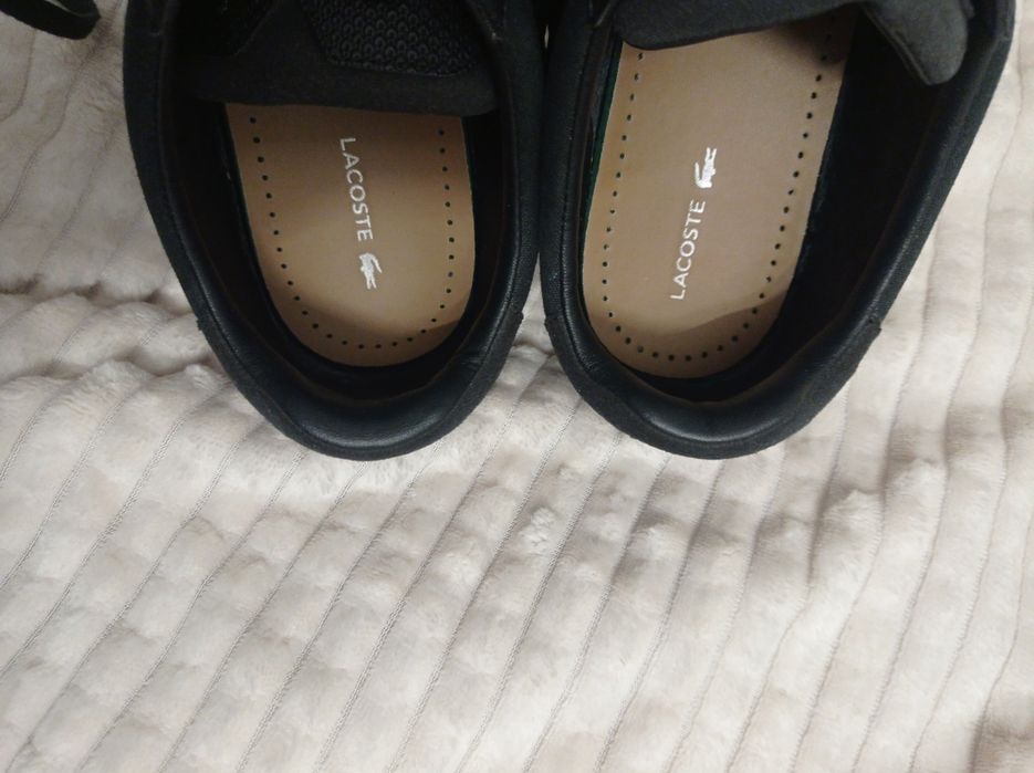 Buty Lacoste Chaymon rozmiar 44 ,5 czarne skórzane sneakersy skóra 45
