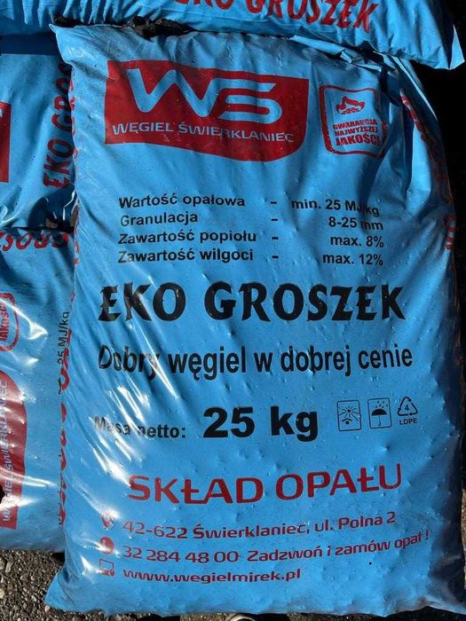 Wegiel Groszek 25-26MJ  workowany worki 25kg | Piekary Śląskie Śląsk