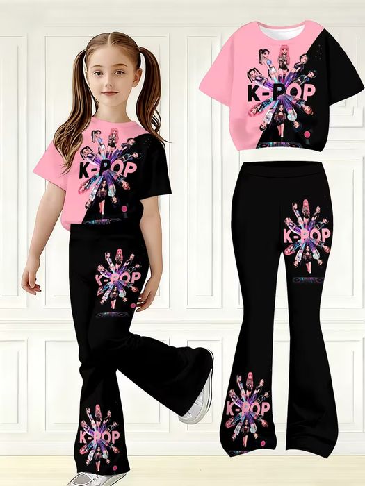 Комплект для дівчинки К-pop/футболка/костюм/лосини/набір