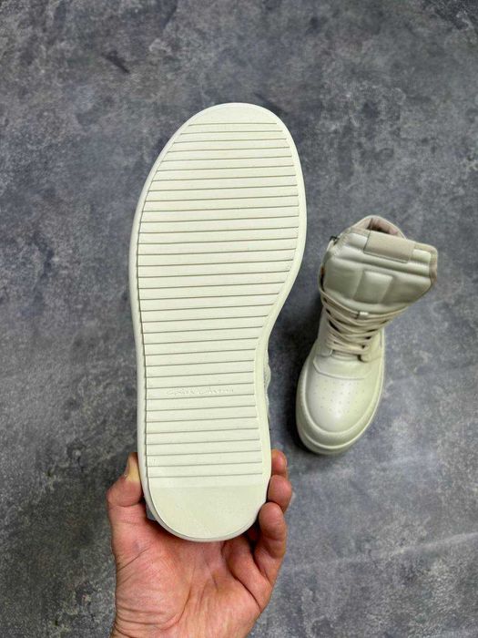 Кеди Rick Owens Geobasket double bumper megabasket drkshdw білі кеды