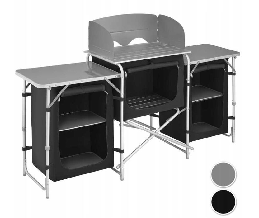 Kuchnia kempingowa aluminiowa 172x52x104cm XXL Torba TecTake