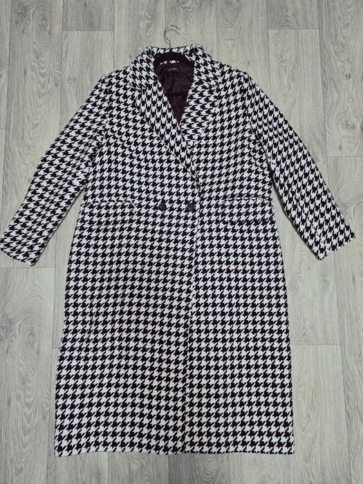 Стильне жіноче демісезонне пальто et vous принт гусяча лапка