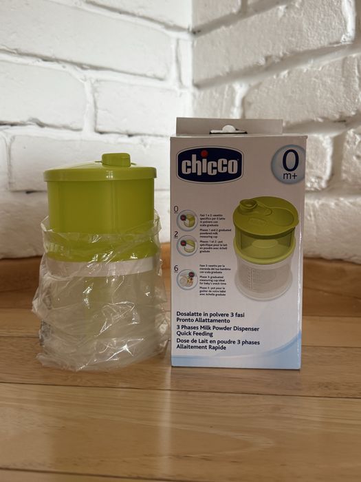 Новий Chicco 3-фазний дозатор сухого молока. Швидке годування