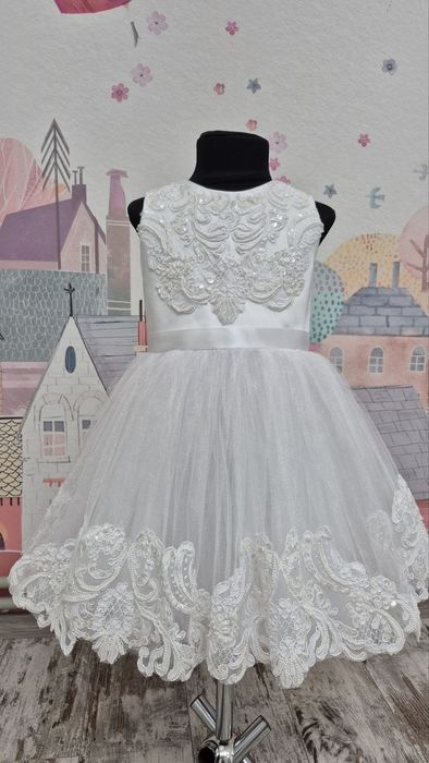 Святкова сукня  біла ( нарядное платье снежинка)