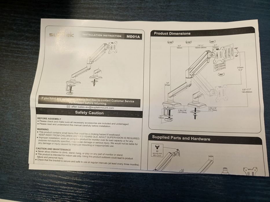 suptek Stojak na monitor PC dla monitorów LED LCD od 13 do 32