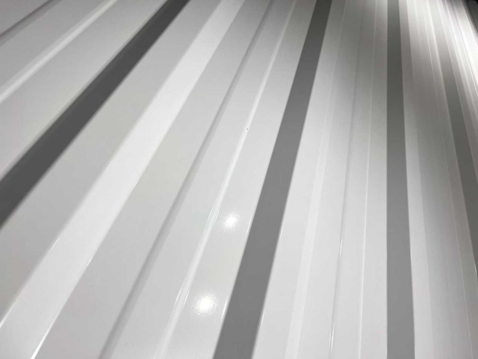 Blacha trapezowa T-18E Biała/Szara podkładowa. DOSTĘPNA OD RĘKI!