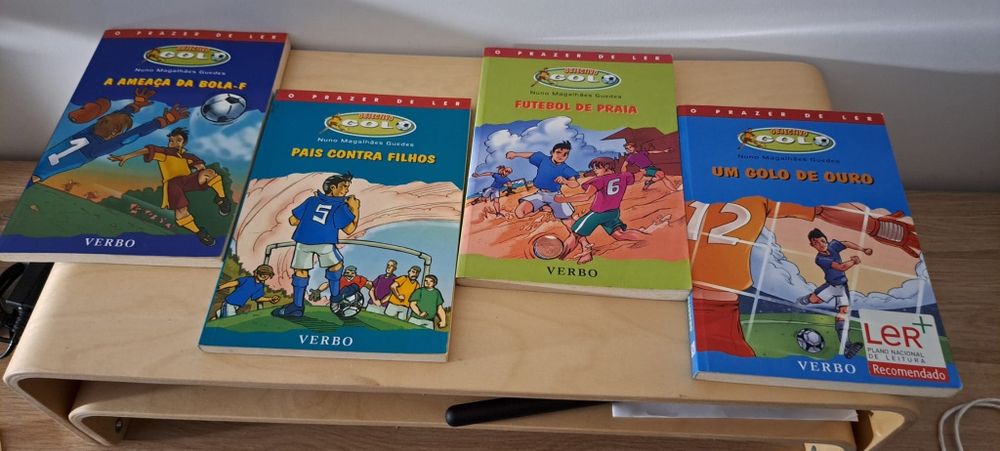Livros "Objetivo Golo" 1, 5, 6 e 12