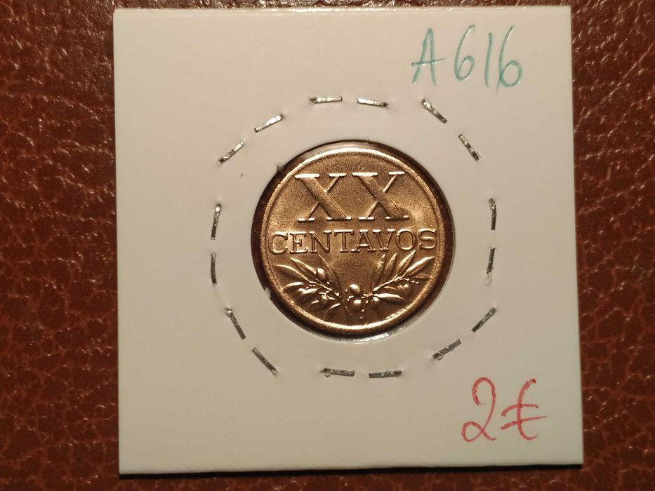 A616 moeda de (20) XX centavos de 1958 Portugal