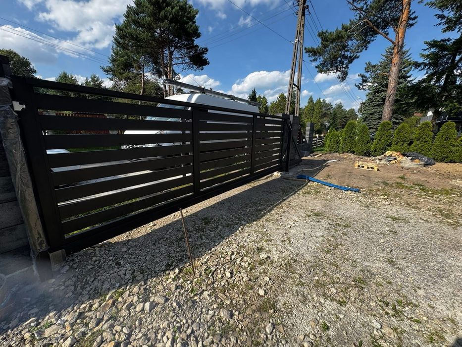 Brama przesuwna brama wjazdowa aluminiowa ogrodzenie