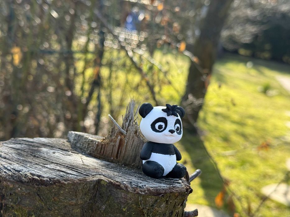 Mini Panda Baby 3D – urocza, ruchoma figurka w słodkiej odsłonie