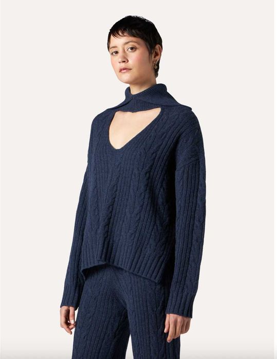 Преміальний вовняний светр Ballantyne Cable Knit Wool Sweater 44 Л