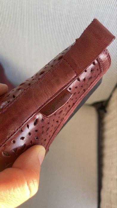 Botins em pele genuína bordeaux