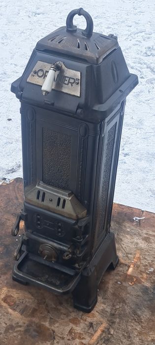 Piec kominkowy Secesyjny Piecyk  żeliwny piekna koza