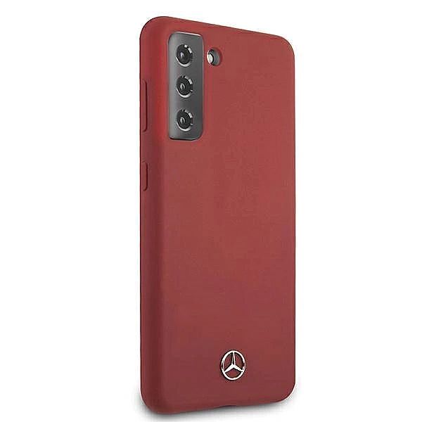 Etui Mercedes Silicone Line na Samsung Galaxy S21+ - czerwone
