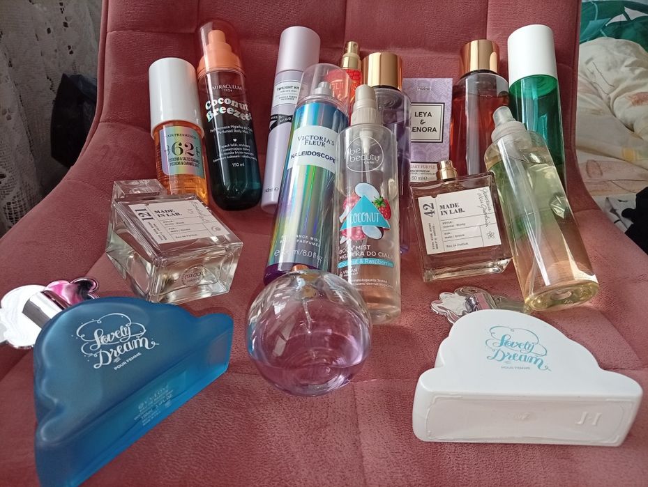 Perfumy mgiełka nowe i używane zestaw sztuka
