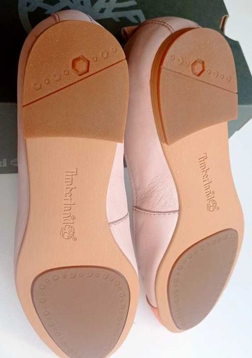 Nowe różowe skórzane baleriny Timberland r. 36