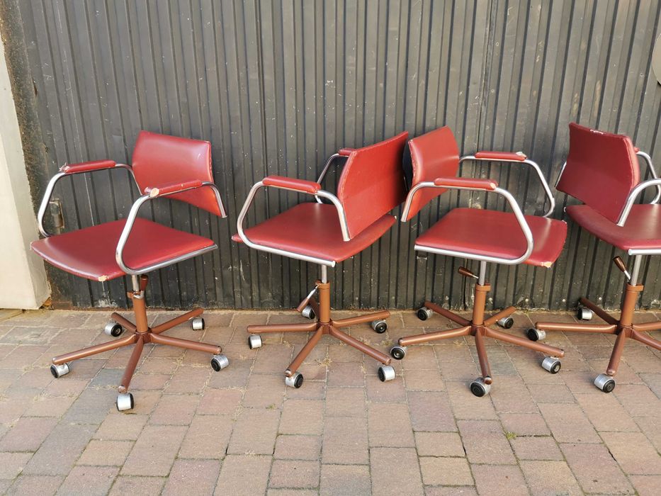 Krzesła biurowe regulowane KOVONA, Czechosłowacja 70-90., Bauhaus