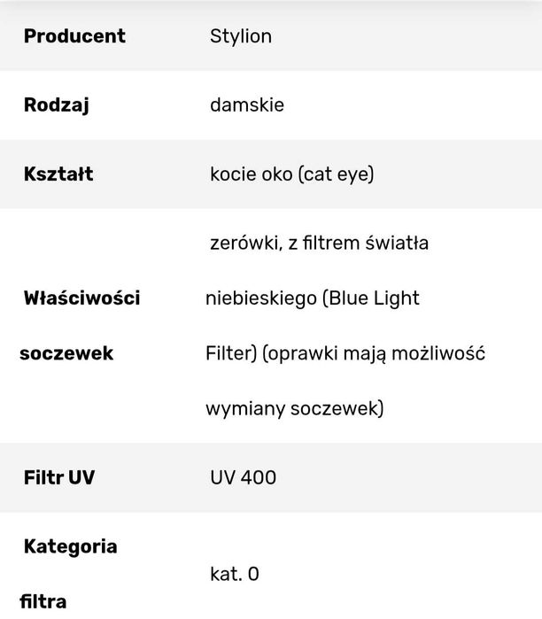 Okulary zerówki czerwone