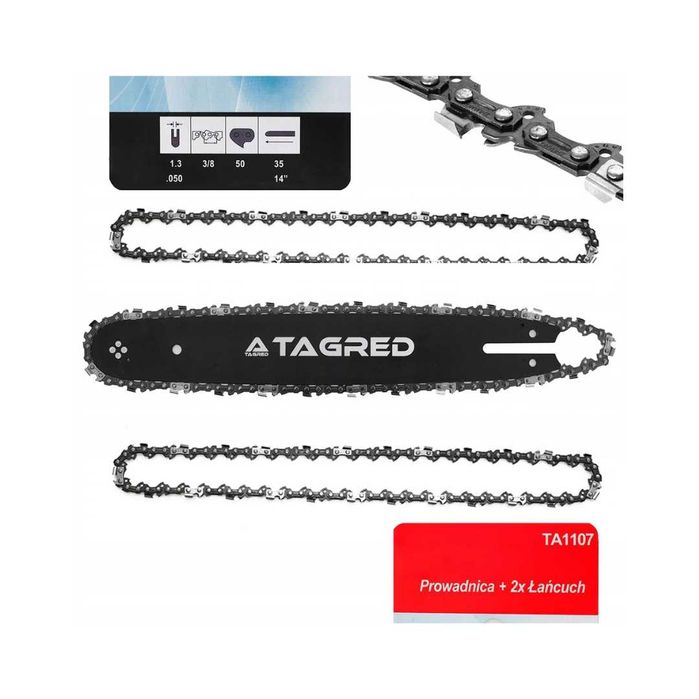 Prowadnica 14'' 2 łańcuchy 3/8 1,3 mm 50 do stihl
