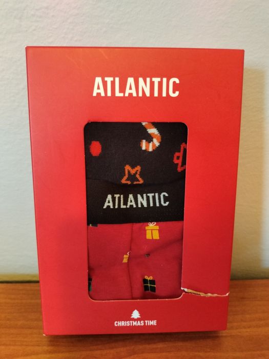 Męski zestaw prezentowy bokserki + skarpety Atlantic, rozmiar XL