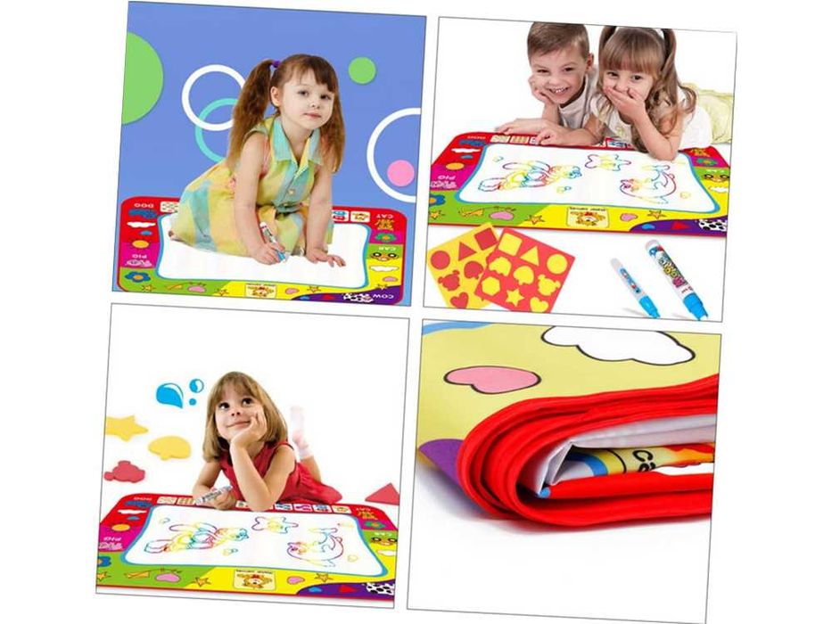 Mata wodna do malowania wodą duża litery cyfry edukcyjna