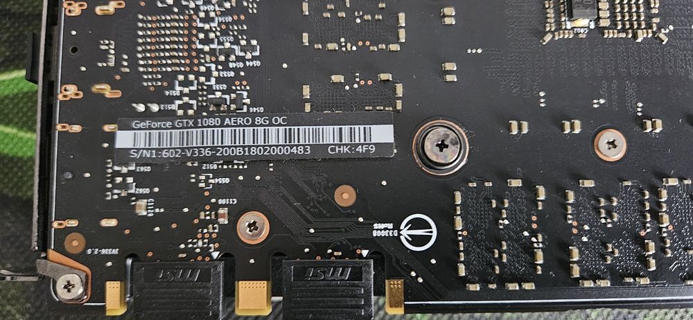 Placa gráfica MSI Aero GeForce GTX 1080 OC.