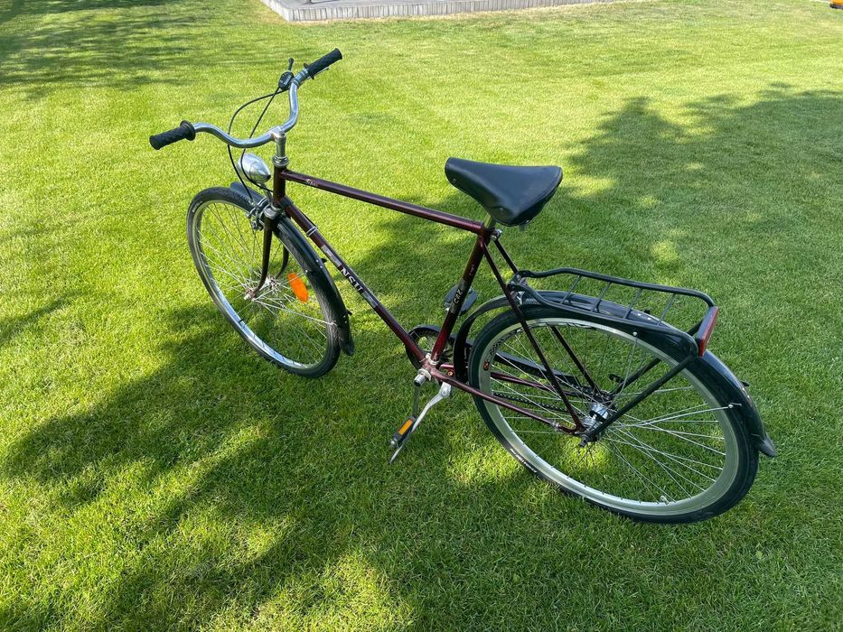 Rower Miejski NSU kola 28 kolor bordowy.
