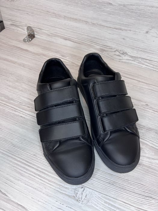 Чоловічі чорні кеди/кросівки zara, на липучках, розмір 40