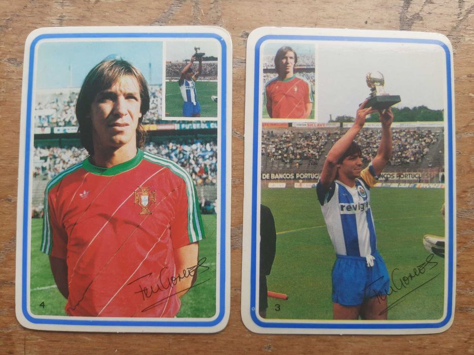 Cartas/Cromos Fernando Gomes e António Frasco 1984/1985