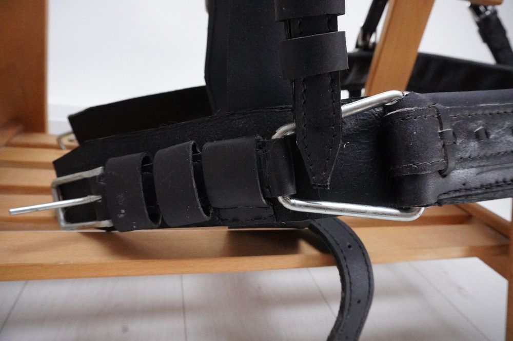 Uprząż puszorek szory skórzane