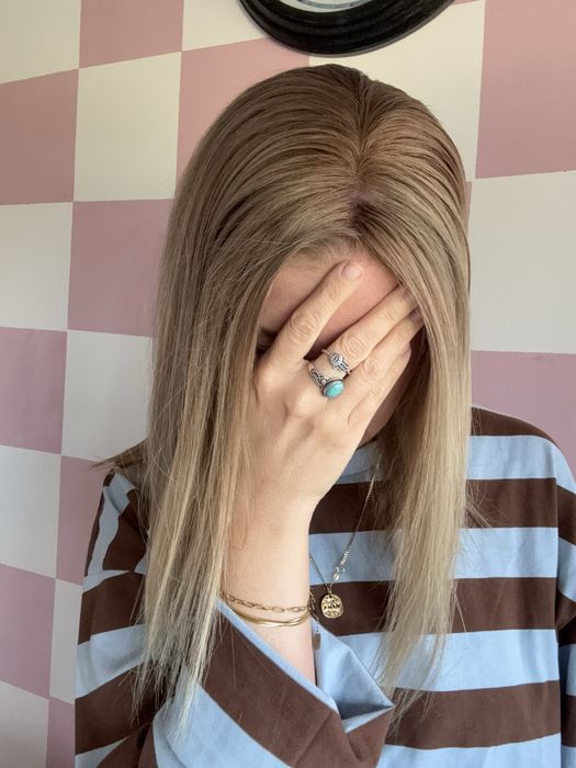 Topper naturalny hairlux mono topper 42cm stedbi blond