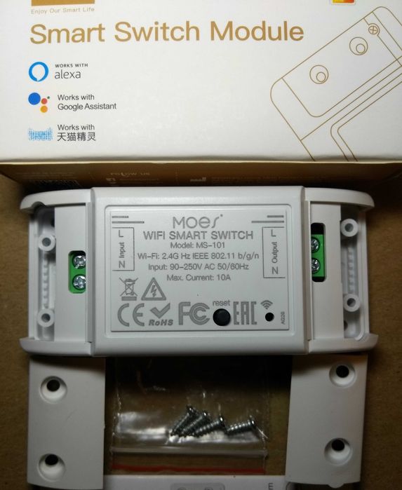 Wi-Fi Smart switch MoesHouse с таймером, Alexa и Google Home