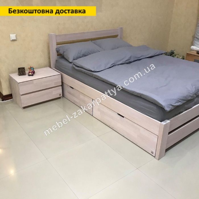 Двуспальная кровать. Ліжко з натурального дерева. Кровать 140,160,180.
