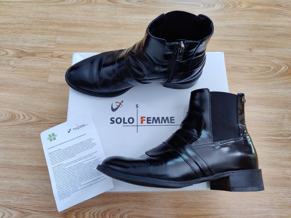 Buty, botki, trzewiki Solo Femme skóra naturalna rozm. 38