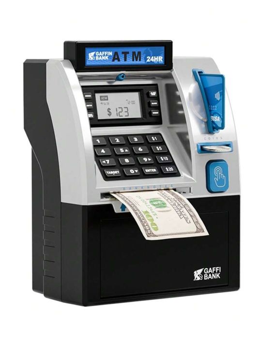 Cofrinho com Moeda Reais - Caixa de Poupança Eletronica e Diti