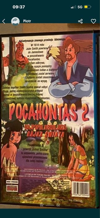 Pocahontas 2 powrót Johna Smitha kaseta VHS
