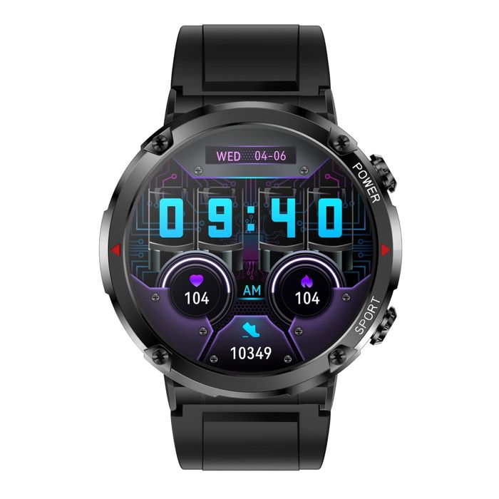smartwatch gravity gt21-4 + czarny pasek silikonowy