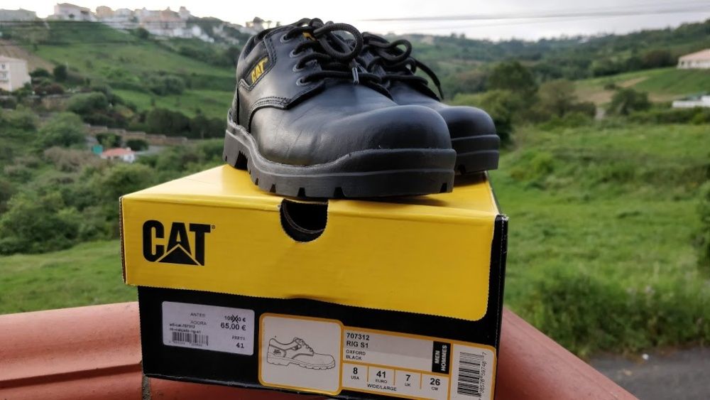 Sapatos de protecção CAT RIG S1 Preto Nº 41 - Novos