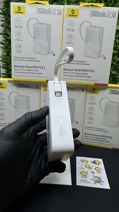 Свежая партия павербанк Базеус 20000 mAh Baseus Bipow 2 22.5 w